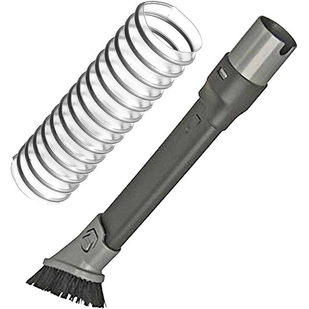 Spares2go Lower Duct Hose And 2-In-1 Dusting Brush Crevice Tool For Shark Nv340 Nv800 Vacuum Cleaner