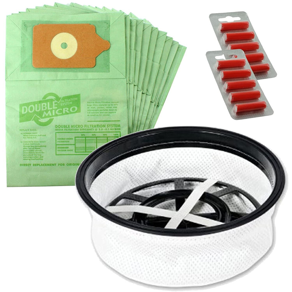 Vacuum Bags & Filter for Numatic Henry Hetty James (10 Bags + Fresheners)