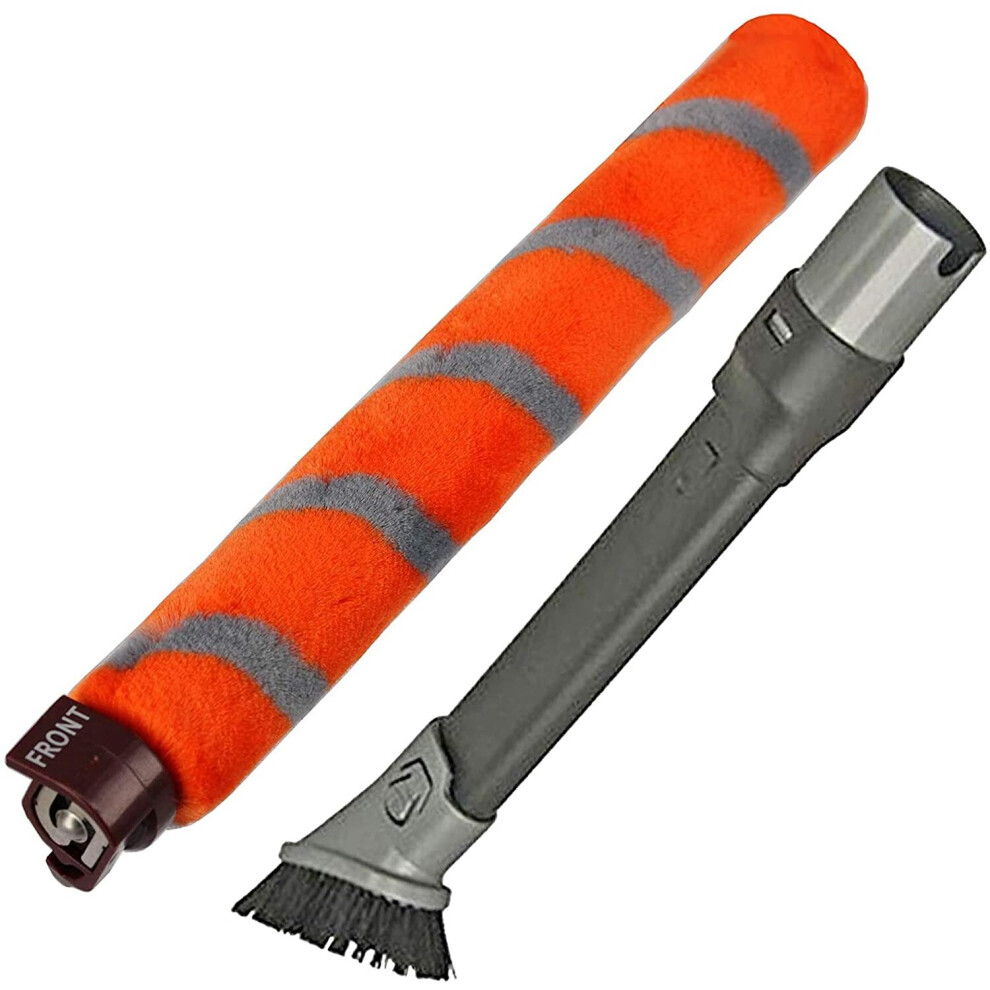 Spares2go Soft Brushroll Brush Roll Bar + 2-In-1 Dusting Brush Crevice Tool Compatible With Shark Nv800 Vacuum Cleaner