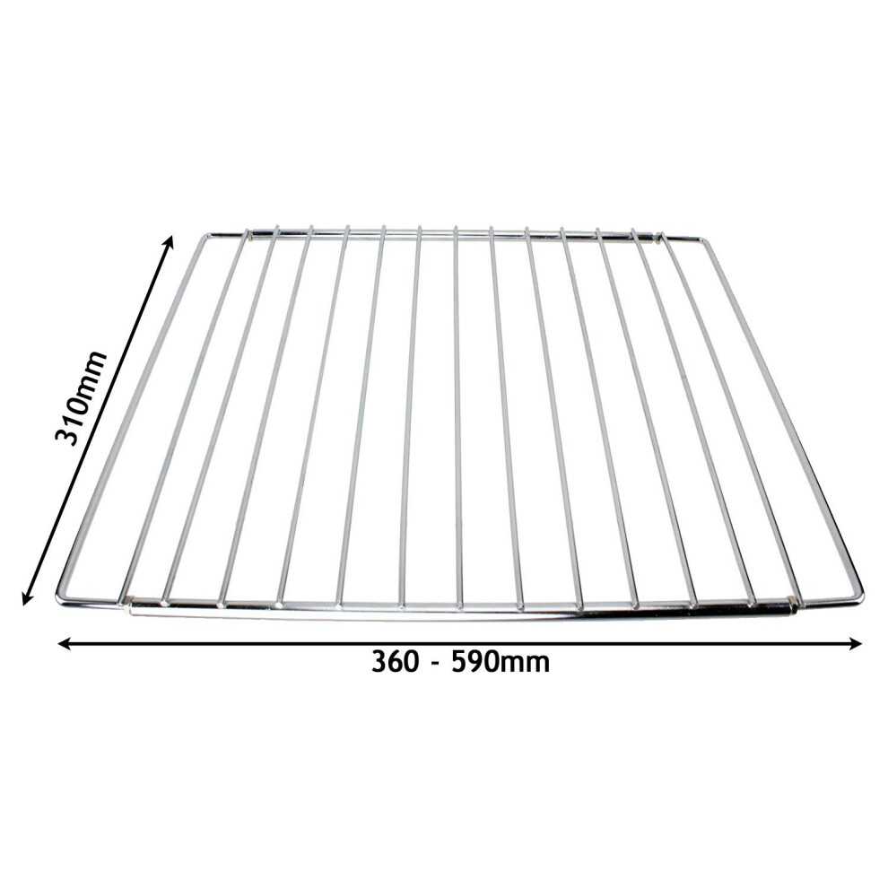 Spares2go Adjustable Extendable Shelf For Candy Oven Cooker (310 X 360-590Mm, Pack Of 2)