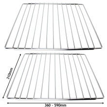 Universal Adjustable Extendable Oven Shelf (310 x 360-590mm, Pack of 2)