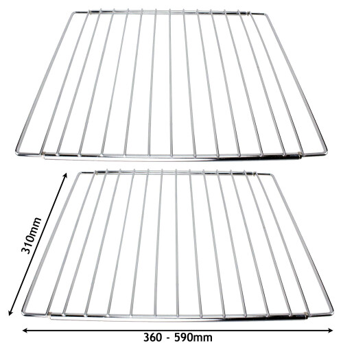 Universal Universal Adjustable Extendable Oven Shelf (310 x 360-590mm, Pack of 2)