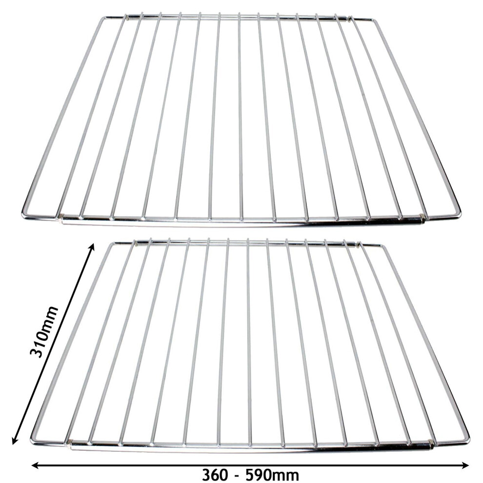 Spares2go Adjustable Extendable Shelf For Neff Oven Cooker (310 X 360-590Mm, Pack Of 2)