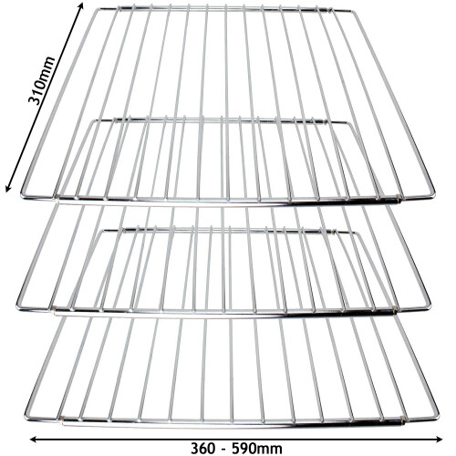 Universal Adjustable Extendable Oven Shelf (310 x 360-590mm, Pack of 3)