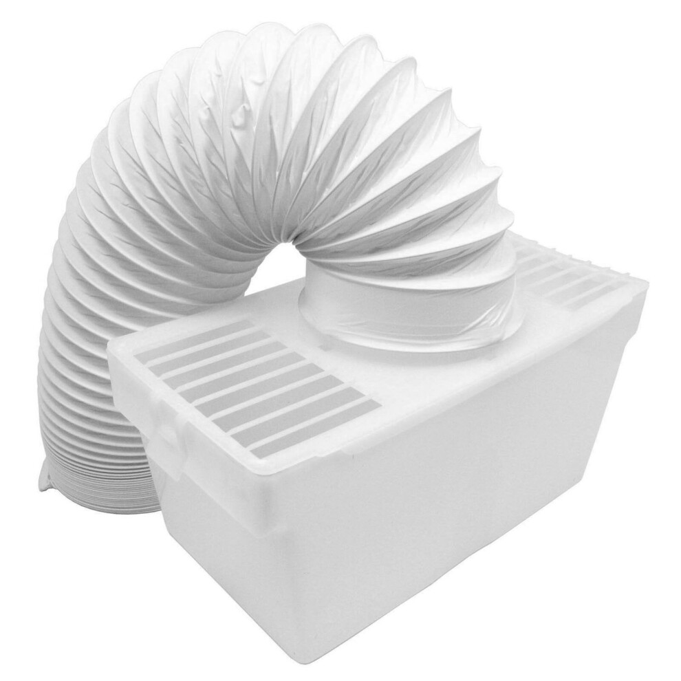 Spares2go Condenser Vent Box & Hose Kit For Indesit Vented Tumble Dryers (1.5M / 4" Diameter)