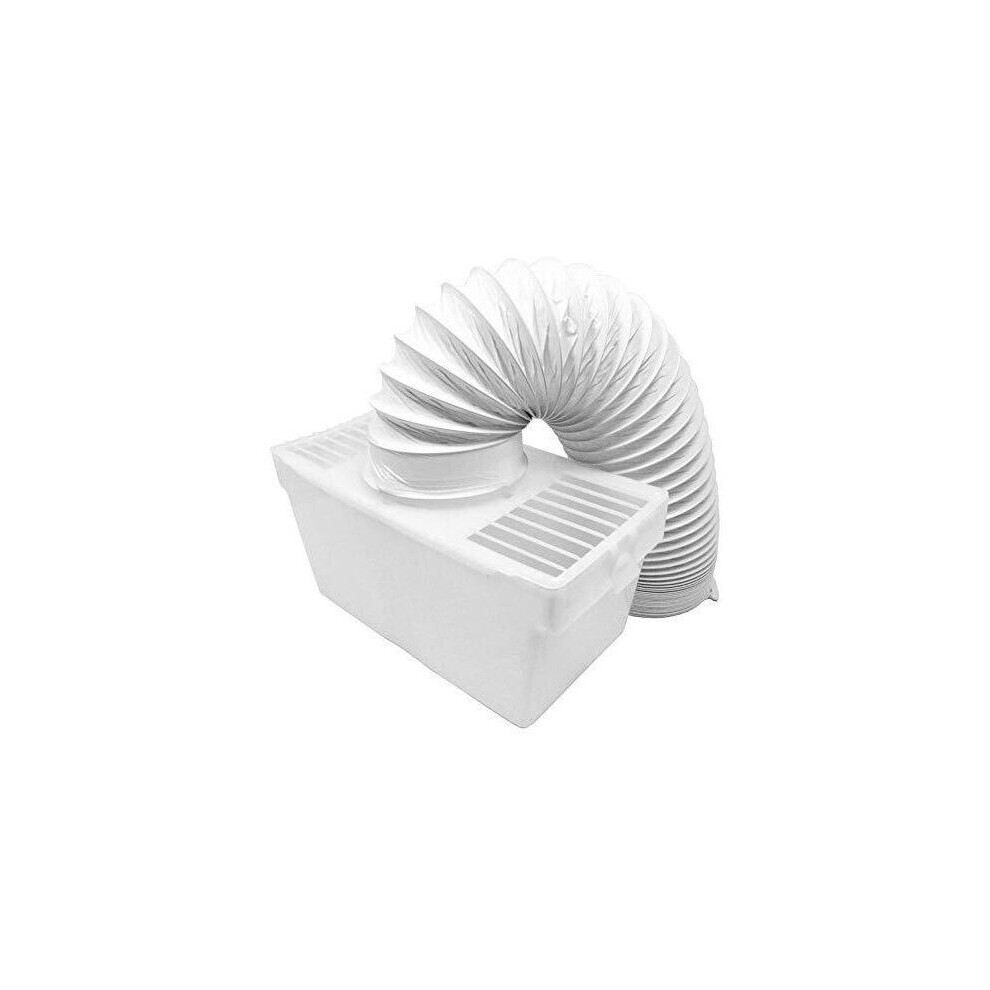 Spares2go Condenser Vent Box & Hose Kit For Whirlpool Vented Tumble Dryers (1.5M / 4" Diameter)