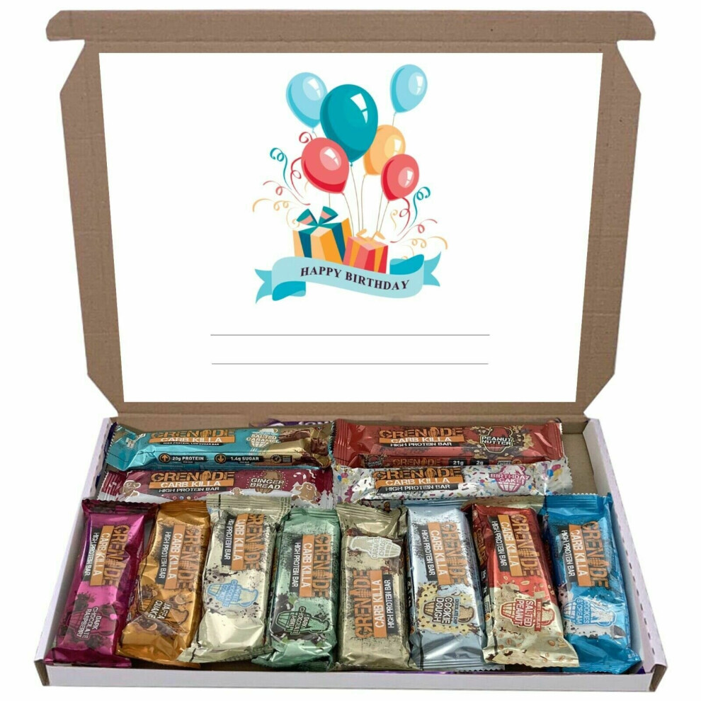 (Birthday - 2) Grenade High Protein Mixed 12 Bars Bar Gift Box