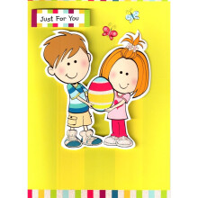 Just For You Easter Egg Card Embellished 3D Childs Kids Greeting Cards