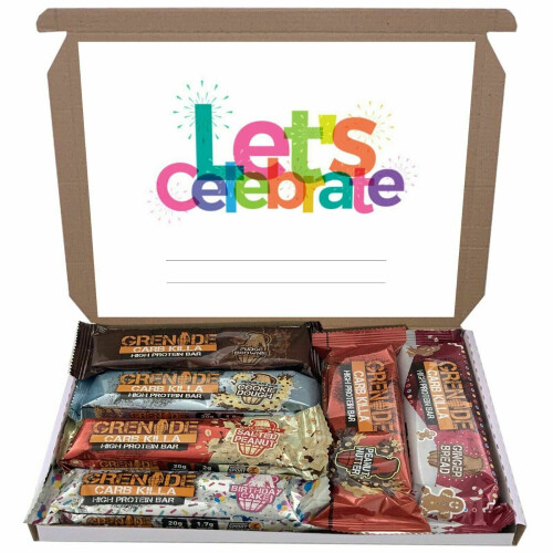 (Lets Celebrate) Grenade Mixed 6 Flavour Bars Bar Gift Hamper Box