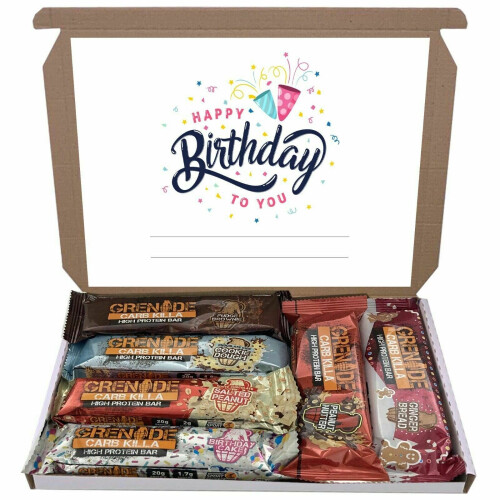 (Birthday) Grenade Mixed 6 Flavour Bars Bar Gift Hamper Box