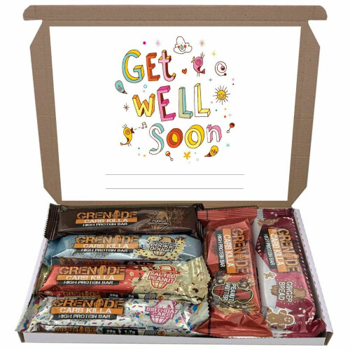 (Get Well Soon) Grenade Mixed 6 Flavour Bars Bar Gift Hamper Box