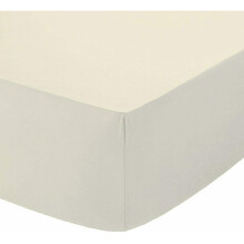 (Cream, Single) Fitted Sheet 100% Egyptian Cotton 200 Thread Count