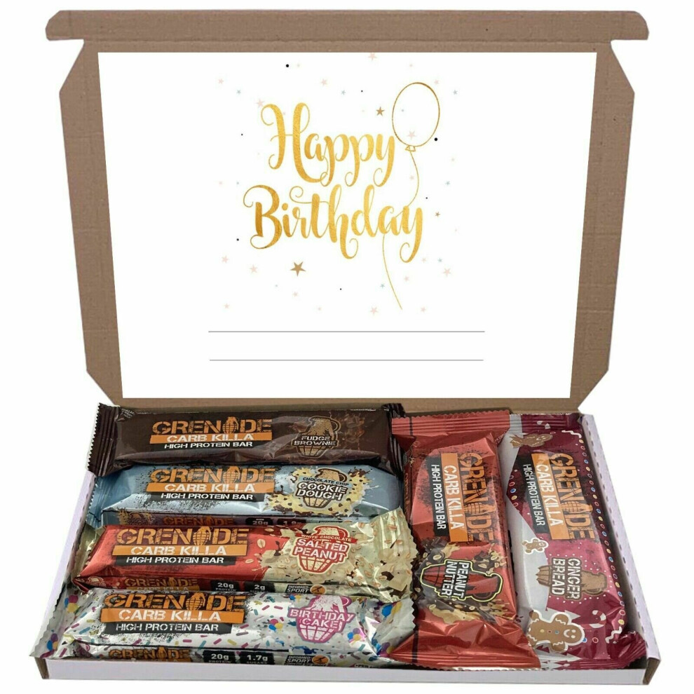 Gift Hamper (Birthday - 3) Grenade Mixed 6 Flavour Bars Bar Box