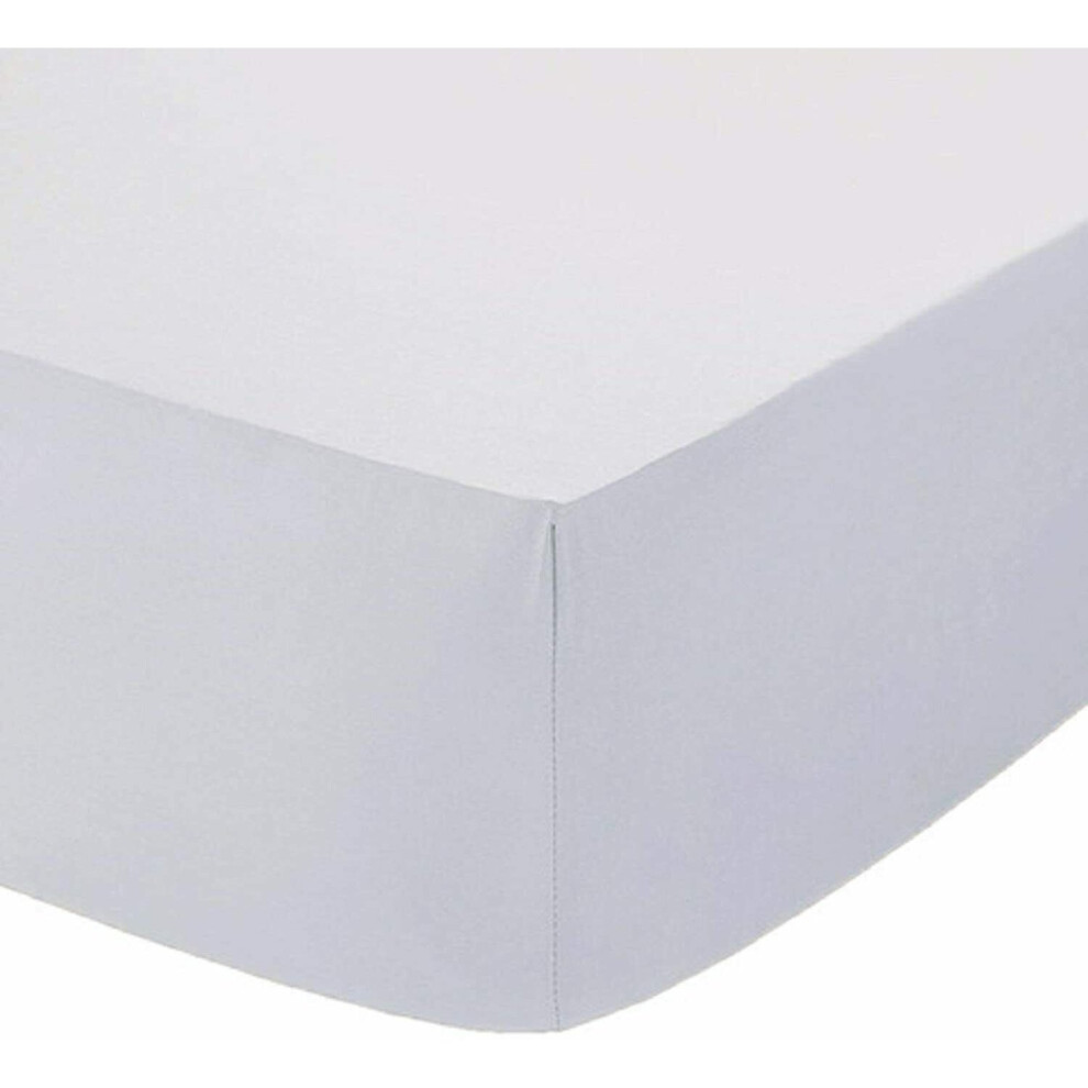 (White, Super-King) Fitted Sheet 100% Egyptian Cotton 200 Thread Count-image-OPC-P6YH628-NEW