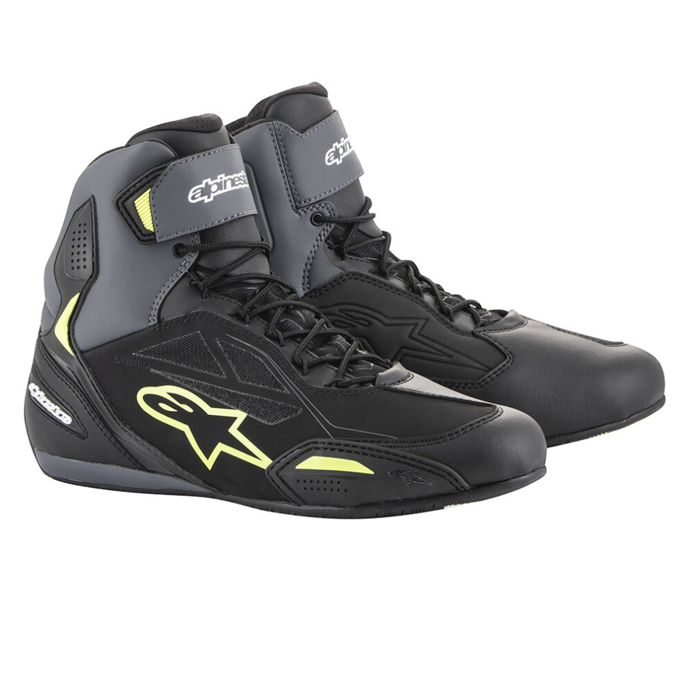 (45, Blk/Grey/Yell/Fluo) Alpinestars Faster-3 Ds Shoes Motorcycle Motorbike Racing Blk/Grey/Yell/Fluo Grey 8033637966441