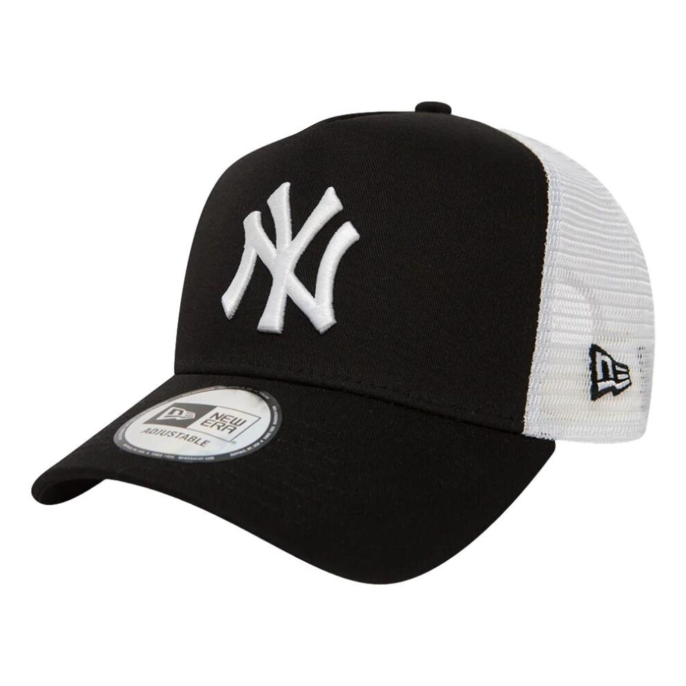 New Era NY Yankees Clean Trucker Cap - Black / White