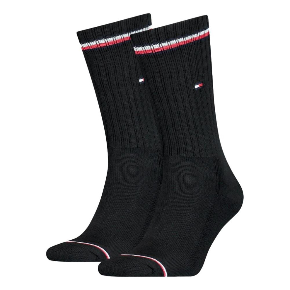 Tommy Hilfiger Iconic 2 Pack Socks - Black  - M/L