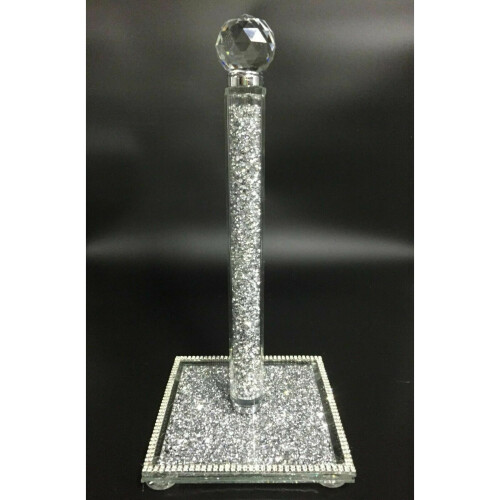 CRUSHED DIAMOND CRYSTAL KITCHEN ROLL HOLDER, TISSUE HOLDER 2