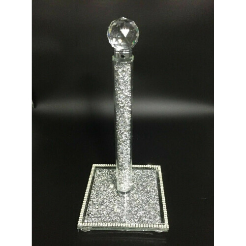 CRUSHED DIAMOND CRYSTAL KITCHEN ROLL HOLDER, TISSUE HOLDER 1