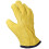 (Medium) Soft Leather Lorry Driver Safety Work Gloves Fleece Cotton Lined 4
