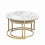 Double Nested Coffee Table Set Marble Effect Nesting Sofa Side Table 9