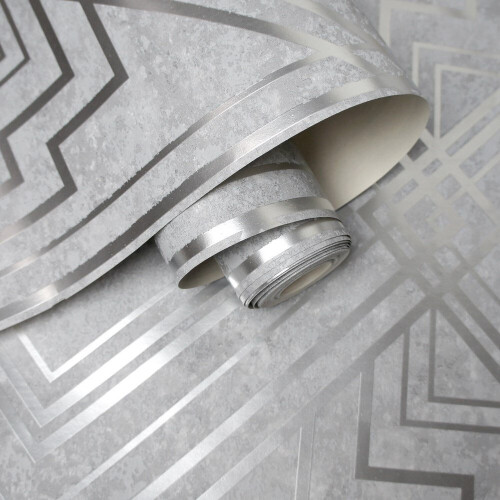 Holden Decor Obsidian Delano Grey Silver Wallpaper 75943 1