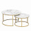 Double Nested Coffee Table Set Marble Effect Nesting Sofa Side Table 8
