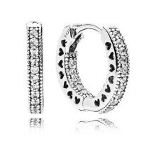 Pandora Hearts of Pandora Small Hoop Earrings 296317CZ