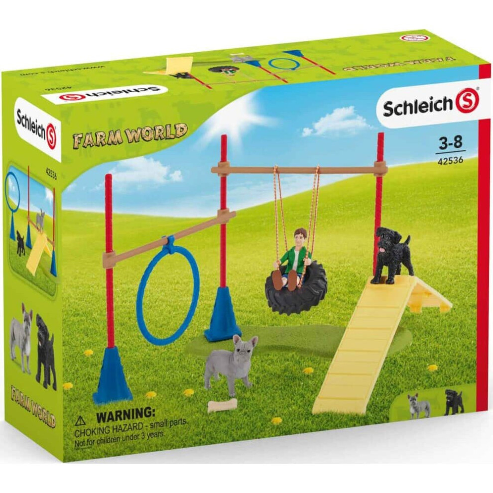 Schleich Multicolour Puppy Agility Training Farm World Play Set