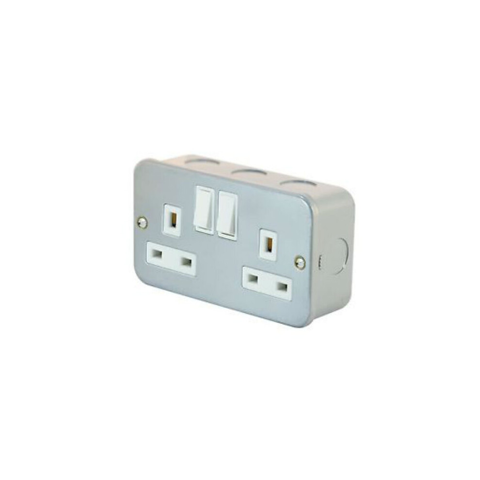 Selectric Lg9098mb Metalclad Switch Socket 13 Amp - 2 Gang Sp 5025117290989