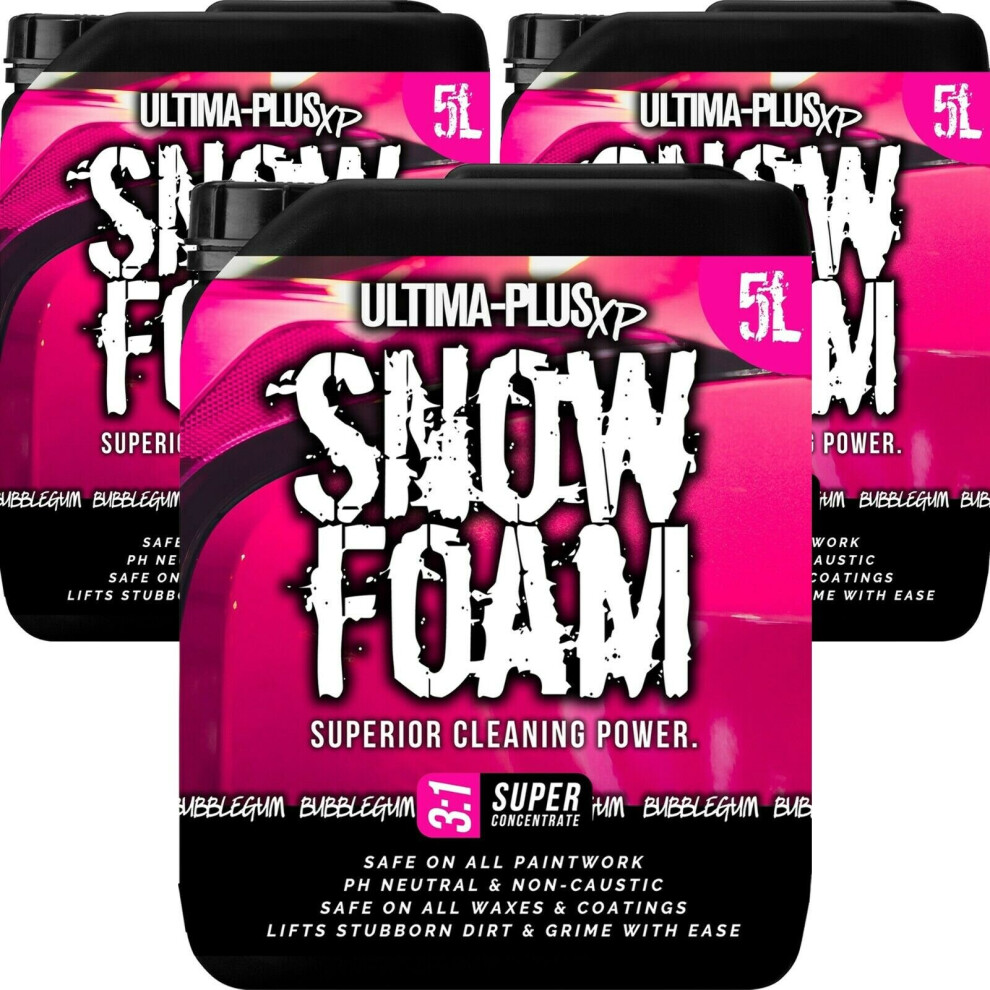 B&Q - -Plus Xp Snow Foam Car Shampoo Ph Neutral WashSuper Thick Foam Pre-WashBubblegum Fragrance 15L - Image 3