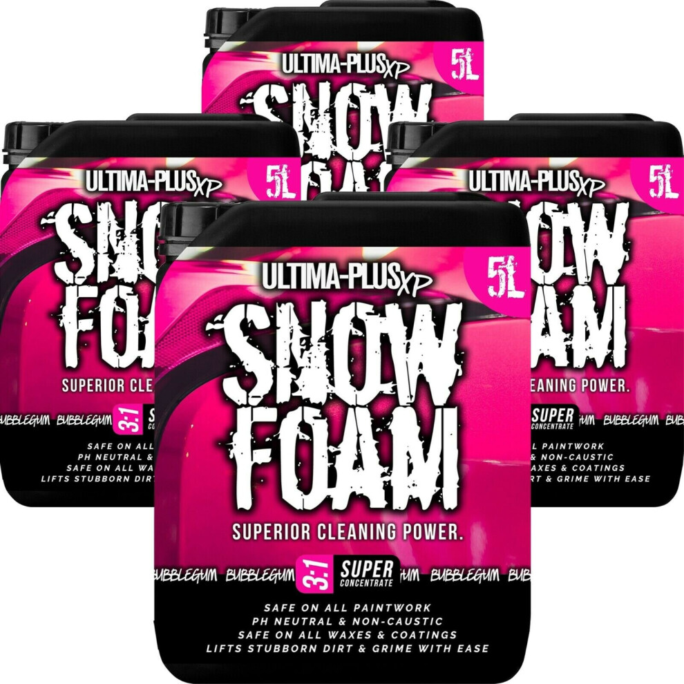 B&Q - -Plus Xp Snow Foam Car Shampoo Ph Neutral WashSuper Thick Foam Pre-WashBubblegum Fragrance 20L - Image 4