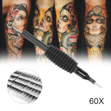 60X Tattoo Needle Tip Mix Sizes Body Needles Tube 3/4 Grip