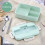 (Blue) 3 Compartments Lunchboxes Food Bento Boxes 2