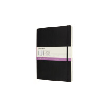 Moleskine Extra Large Double Layout Plain And Ruled Softcover Notebook: Black