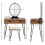 Costway Vanity Table Set Make up Dressing Table Desk Cushioned Stool w/Mirror 9
