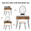 Costway Vanity Table Set Make up Dressing Table Desk Cushioned Stool w/Mirror 3