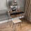 Costway Vanity Table Set Make up Dressing Table Desk Cushioned Stool w/Mirror 4
