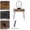 Costway Vanity Table Set Make up Dressing Table Desk Cushioned Stool w/Mirror 8