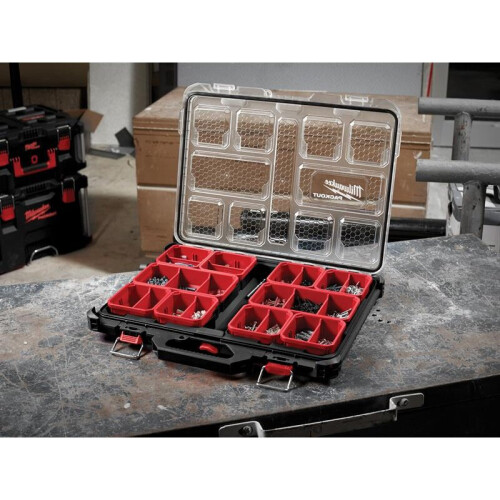 Milwaukee Organiseur Slim PACKOUT - MILWAUKEE - 4932471064 - 10 Compartiments - Polymère Résistant - IP65 2