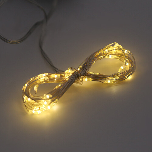 (Warm White) Solar String Lights 5M LED Copper Wire Garden Decorative Waterproof