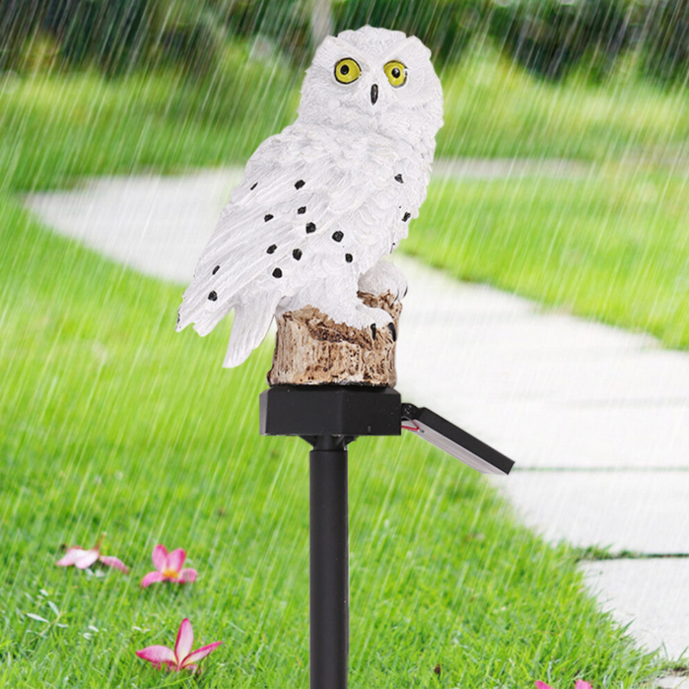 (White ) Owl Solar Powered Garden Light LED Outdoor