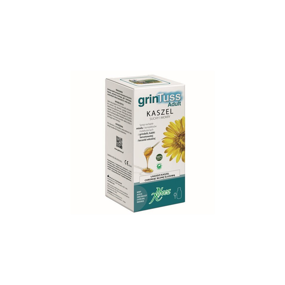 GrinTuss, dry and wet cough syrup for adults, 128g