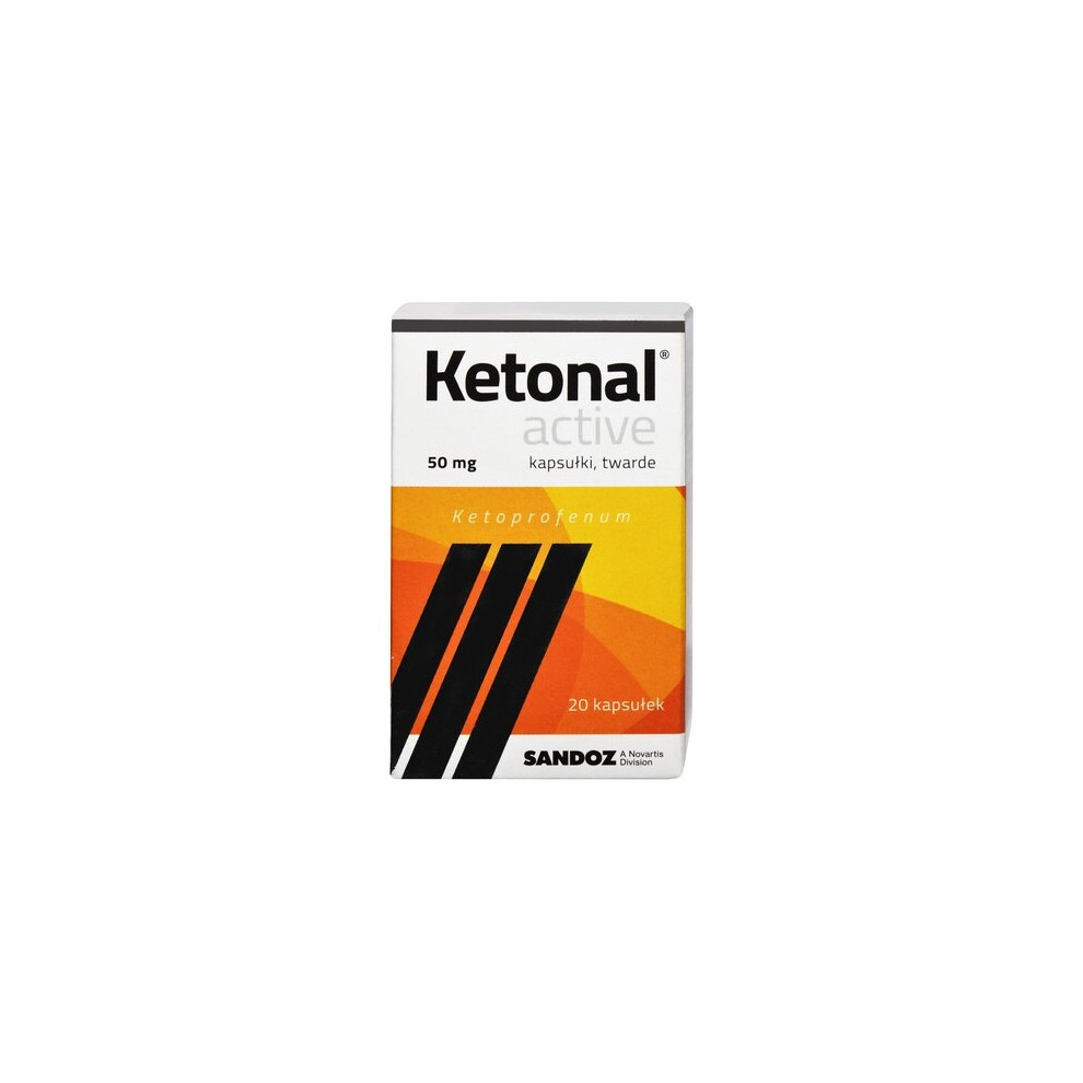 Ketonal Active, 50mg, 20 hard capsules Pain Relief UK STOCK