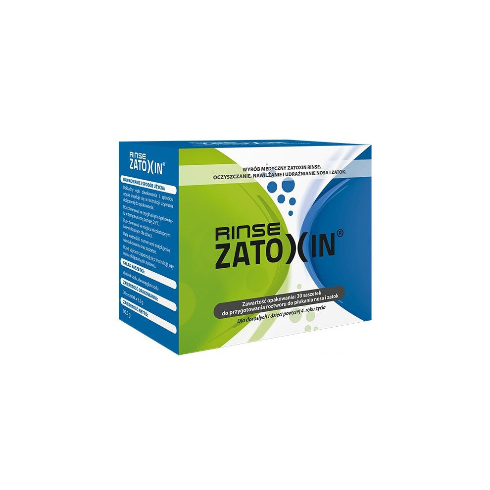 Tactica Zatoxin Rinse, Nasal And Sinus Irrigation Supplement Set, 30 Sachets