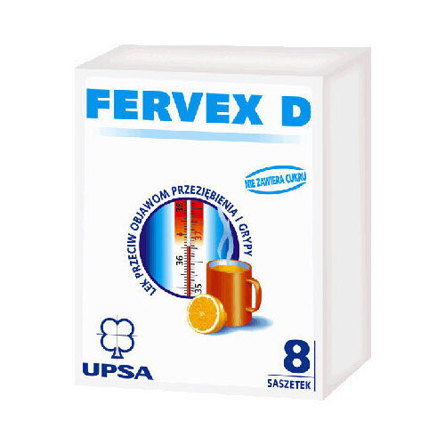 Fervex D, sugar free, granules for oral solution, 8 sachets Cold & Flu