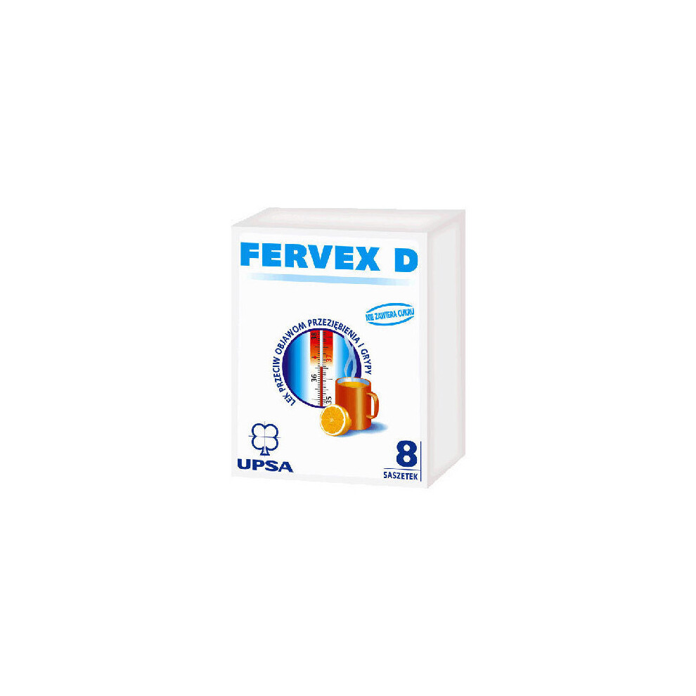 Bristol Myers Fervex D, Sugar Free, Granules For Oral Solution, 8 Sachets Cold & Flu