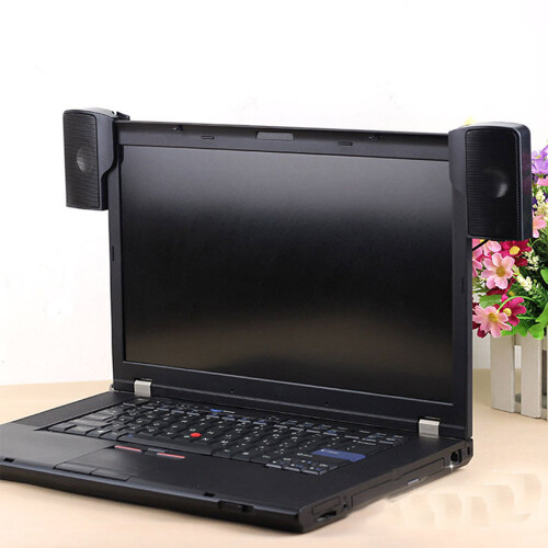 USB Clip-On Computer Sound Bar Stereo Laptop Desktop PC Notebook 2