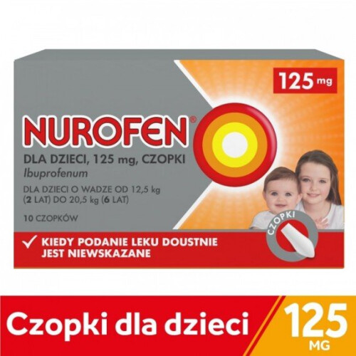 Nurofen, suppositories for children from 2 years of age, 125 mg, 10 pieces Pain Relief