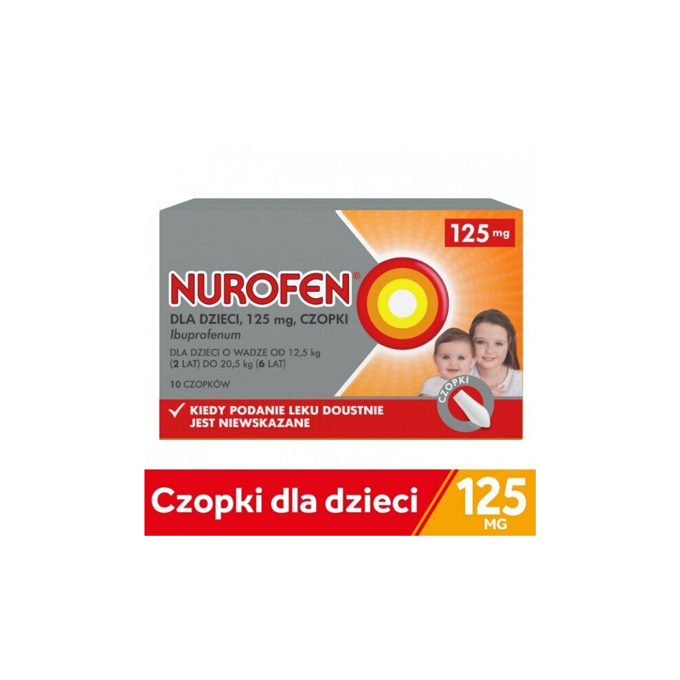 Nurofen, suppositories for children from 2 years of age, 125 mg, 10 pieces Pain Relief